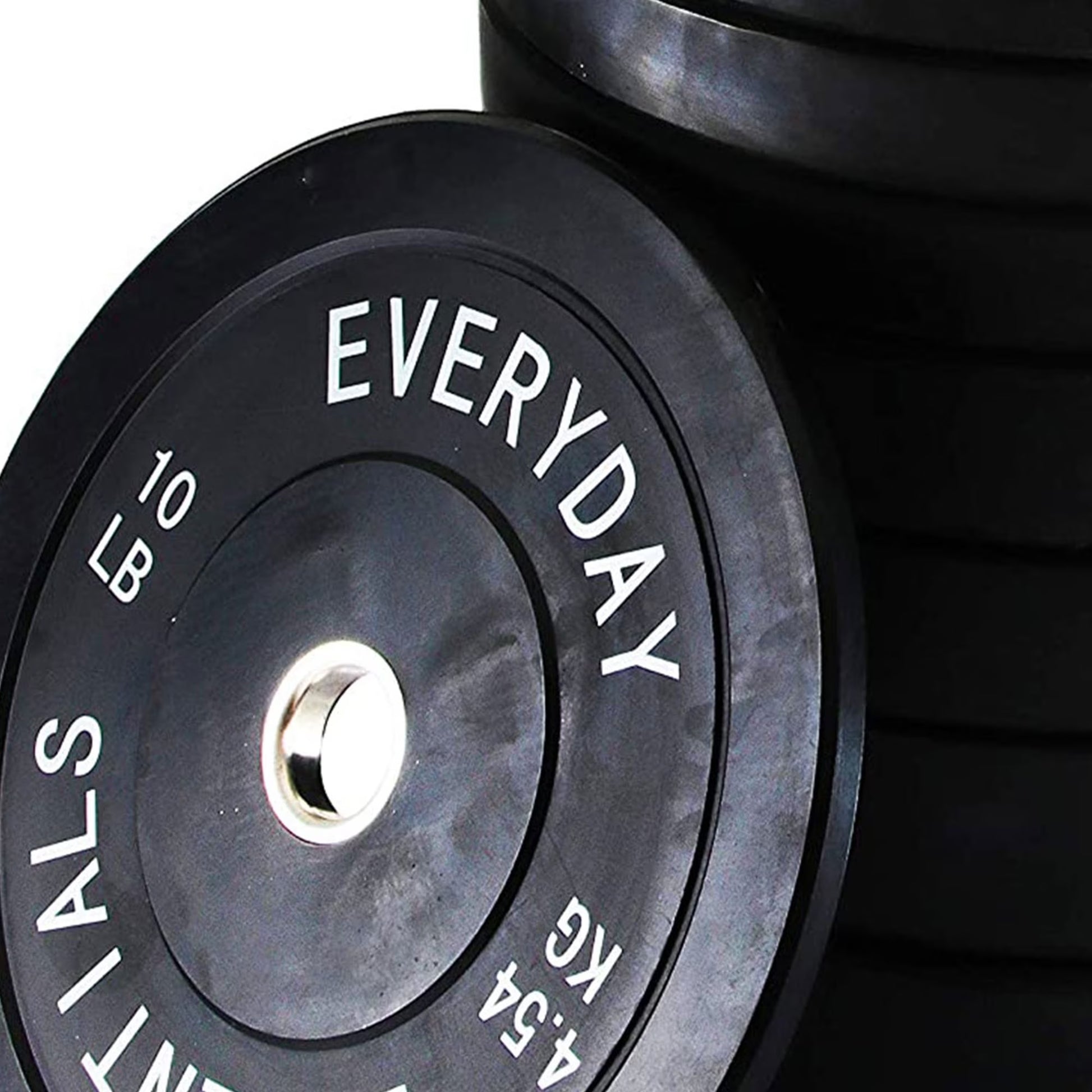 370 Lb Olympic Rubber Bumper Weight Plate Set with 2” Steel Hub Inserts